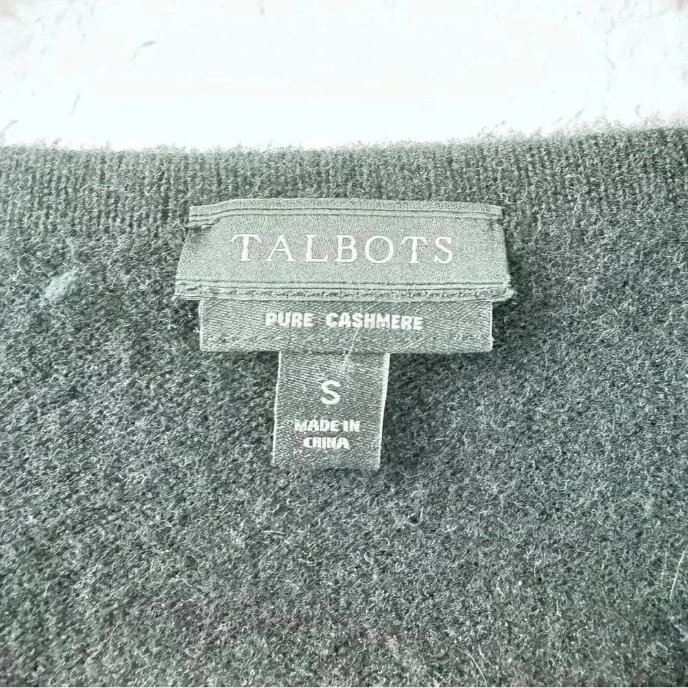 Talbots Pure Cashmere Classic Staple Luxe Black Sweater - Size S - Picture 3 of 3